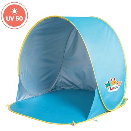 Tente de Plage Anti-UV Bleue LUDI