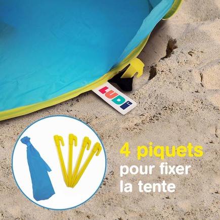 Tente de Plage Anti-UV Bleue LUDI - 6