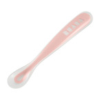 Cuillère silicone 1er âge Rose