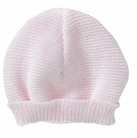 Bonnet maille rose prématuré