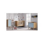 Façades de tiroirs bois/bleu pour commode Vox