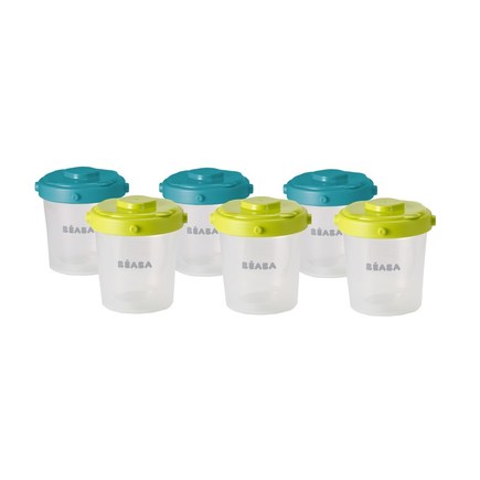 Lot de 6 portions clip 2ème âge 200ml BEABA