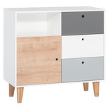 Commode blanc/gris Bois Oak Chambre Concept