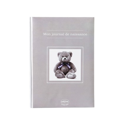 Mon journal de naissance Ourson Little Bear taupe DOMIVA