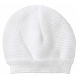 Bonnet maille blanc naissance