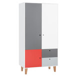 Armoire 2 portes Rouge CONCEPT