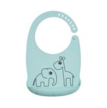 Bavoir silicone DEER FRIENDS Bleu