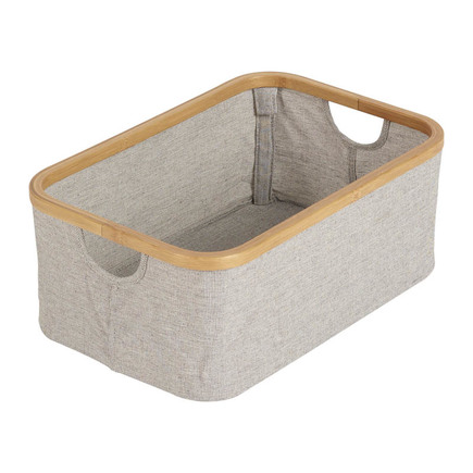 Panier de toilette Coton/Bambou Gris QUAX