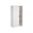 Chambre TRIO Lit 60x120 Commode Armoire LEAF Blanc/Bois VOX - 2