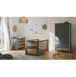 Chambre TRIO Lit 70x140 Commode Armoire OCEANIA Silex