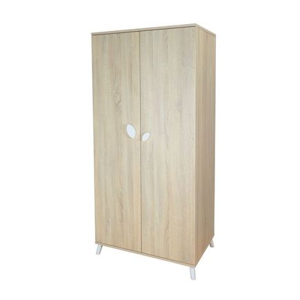 Chambre TRIO Lit 60x120 Commode Armoire EDEN Bois/Blanc BEBE9 CREATION - 4