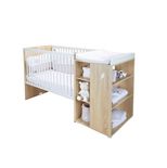 Lit combiné évolutif 60x120 EDEN Bois/Blanc