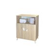 Chambre TRIO Lit 60x120 Commode Armoire EDEN Bois/Blanc BEBE9 CREATION - 5