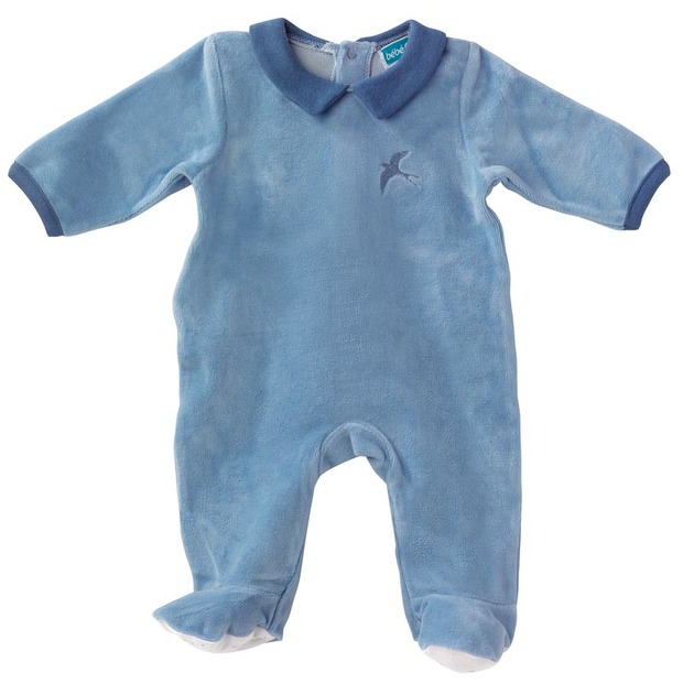 Dors bien ouverture dos naissance GAIA bleu BEBE9 CREATION