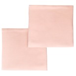 Lot de 2 langes unis GAIA rose 70x70cm