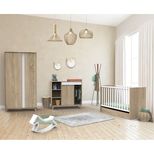 Chambre TRIO Lit 70x140 Commode Armoire NOVA Blanc