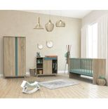 Chambre TRIO Lit 70x140 Commode Armoire NOVA Argile