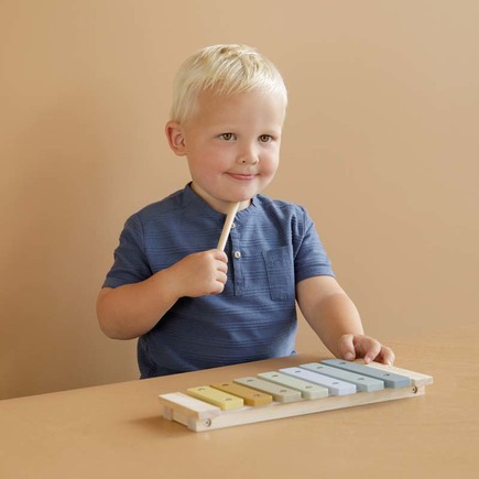 Xylophone en bois Bleu LITTLE DUTCH - 4