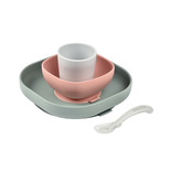 Coffret repas silicone 4 pièces Eucalyptus