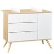 Commode 1 porte et 3 tiroirs blancs SEVENTIES SAUTHON - 5