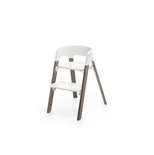 Chaise haute Steps White/Hazy Grey