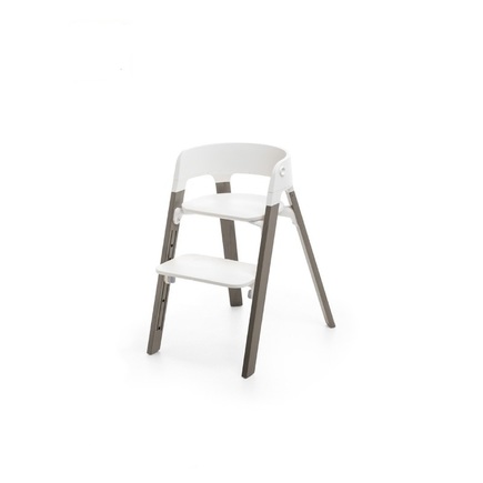 Chaise haute Steps White/Hazy Grey STOKKE