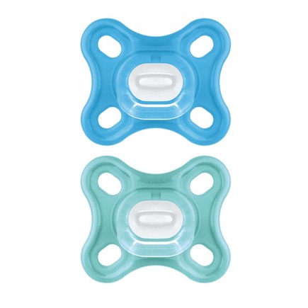 Lot de 2 sucettes Comfort Bleu 0+ mois silicone MAM