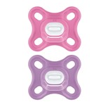 Lot de 2 sucettes Comfort Rose 0+ mois silicone