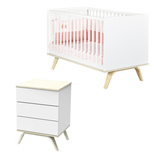 Chambre DUO lit 140x70 petite commode SERENA