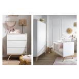 Chambre TRIO lit 120x60 petite commode armoire SERENA