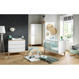 Chambre TRIO lit 70x140 cm + commode + armoire AUBIN Blanc BEBE9 CREATION