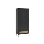 Armoire 2 portes CANNE Noir