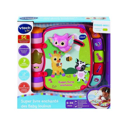 Super livre enchanté des Baby Loulous rose VTECH