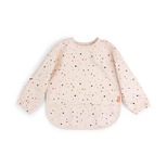 Bavoir manches avec poche 6-18 mois Happy dots Rose