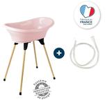 Kit Baignoire VASCO Rose Poudré : Baignoire + Pieds + Tuyau de vidange