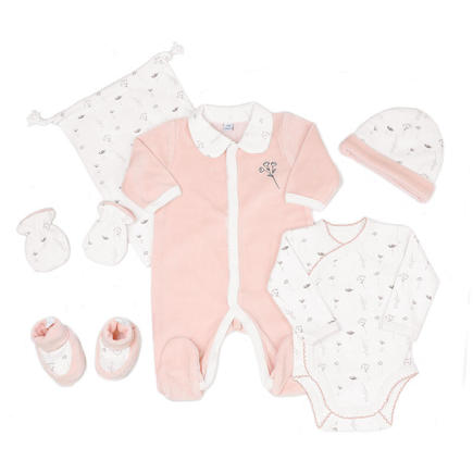 Kit Naissance Fleurs 1 Mois Rose TROIS KILOS SEPT