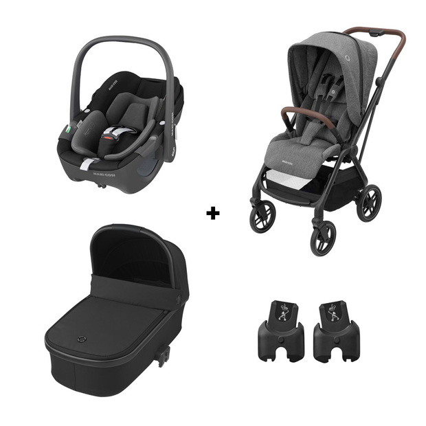 Poussette TRIO Leona 2 Grey Pebble 360 Oria Black MAXI COSI