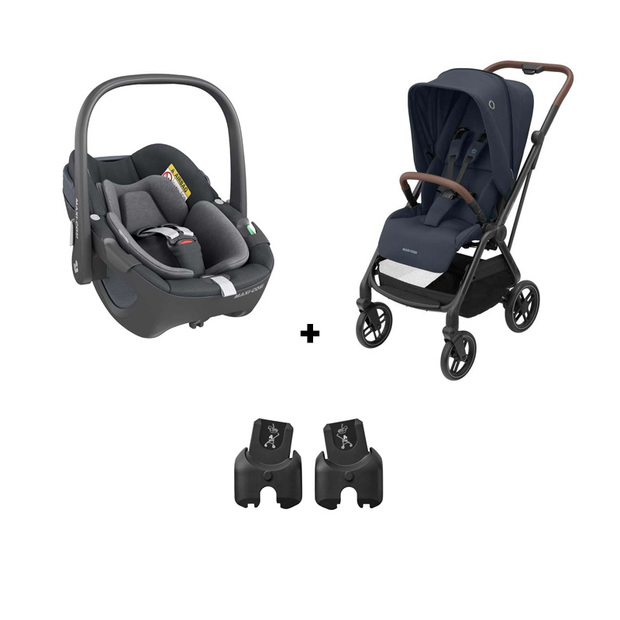 Poussette DUO Leona 2 Pebble 360 Graphite MAXI COSI