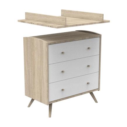 Commode 3 tiroirs ACCESS Blanc Bois SAUTHON - 2