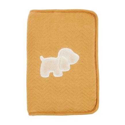 Protège carnet de santé 16 cm x 24 cm jacquard caramel CHARLIE NATTOU