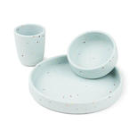 Coffret Repas Silicone CONFETTI Bleu