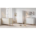 Chambre TRIO Lit 60x120 Commode Armoire TELA Blanc/Bois