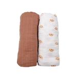 Lot de 2 Draps housse bio 70x140/60x120 SUNLIGHT