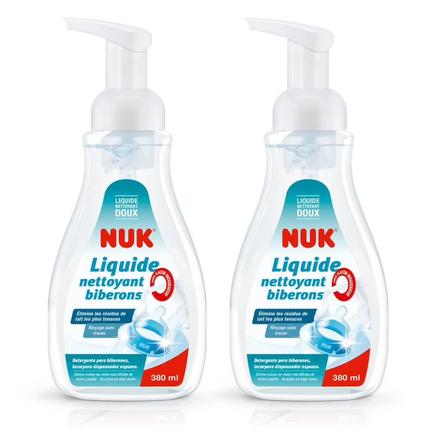 Lot de 2 Liquides Nettoyants Biberons et Tétines 380ml NUK