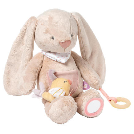 Peluche d'Activité Lapin 40 cm POMME Rose ALICE & POMME NATTOU