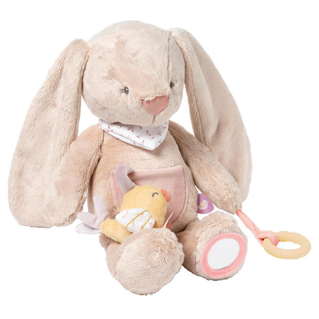 Peluche d'Activité Lapin 40 cm POMME Rose ALICE & POMME NATTOU