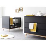 Chambre DUO Lit 120x60 + Commode à langer PURE Black