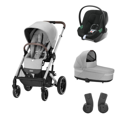 Poussette TRIO Balios S Lux SLV Nacelle Cot S Lux Lava grey ATON B2 Volcano Black CYBEX