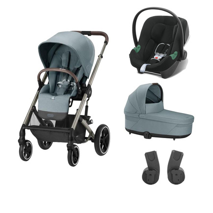 Poussette TRIO Balios S Lux TPE Nacelle Cot S Lux Sky Blue ATON B2 Volcano Black CYBEX