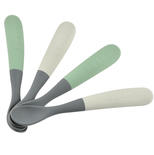 Lot de 4 Cuillères 1er Âge Silicone Mineral/Sage Green